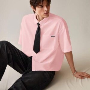 SWAVVY Chemise décontractée et polyvalente de couleur unie pour hommes