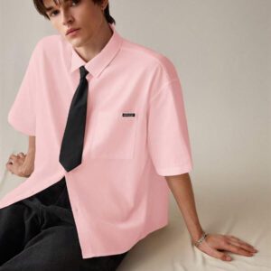SWAVVY Chemise décontractée et polyvalente de couleur unie pour hommes