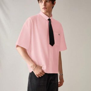 SWAVVY Chemise décontractée et polyvalente de couleur unie pour hommes