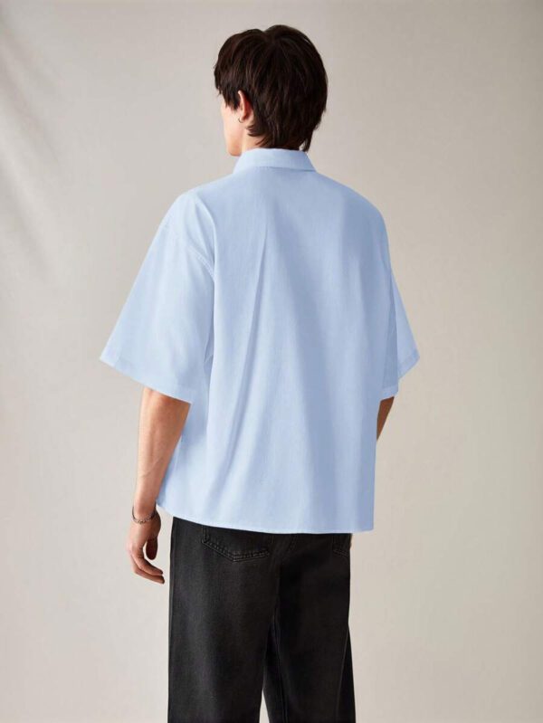 SWAVVY Chemise décontractée et polyvalente de couleur unie pour hommes – Image 31