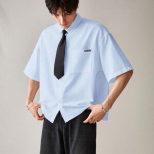 SWAVVY Chemise décontractée et polyvalente de couleur unie pour hommes