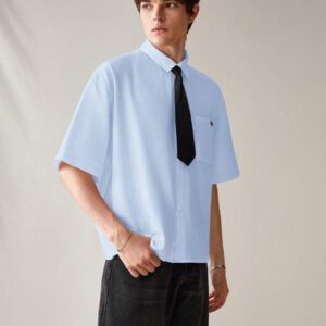 SWAVVY Chemise décontractée et polyvalente de couleur unie pour hommes