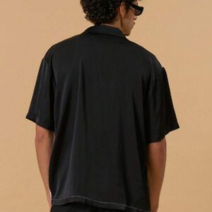 Musero Chemise à boutons avec graphique, contraste, imprimé artistique frontal. Idéale pour le printemps, l'été, les vacances. Design abstrait.