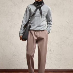AKNOTIC Business Casual Pantalon casual ample à jambe droite pour hommes avec cordon de serrage à la taille, en tissu rose tressé, convient pour un port quotidien