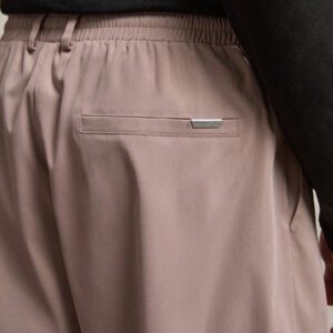 AKNOTIC Business Casual Pantalon casual ample à jambe droite pour hommes avec cordon de serrage à la taille, en tissu rose tressé, convient pour un port quotidien