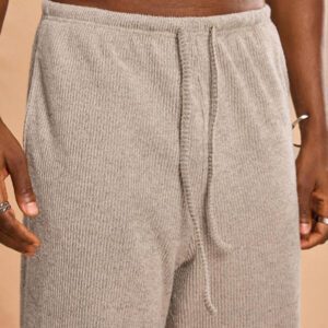 Forever 21 Pantalon ample et polyvalent pour hommes, avec taille nouée, poches et jambes larges, en couleur unie