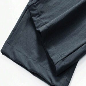 Pantalon pour hommes à taille avec cordon de serrage, poches inclinées, couleur unie, coupe décontractée
