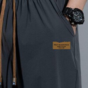 Pantalon pour hommes à taille avec cordon de serrage, poches inclinées, couleur unie, coupe décontractée