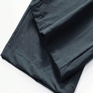Pantalon pour hommes à taille avec cordon de serrage, poches inclinées, couleur unie, coupe décontractée