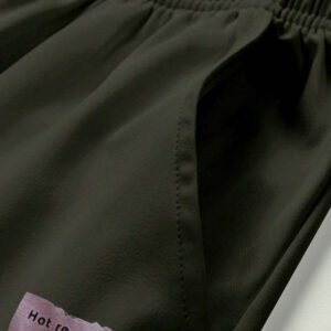 Pantalon pour hommes à taille avec cordon de serrage, poches inclinées, couleur unie, coupe décontractée