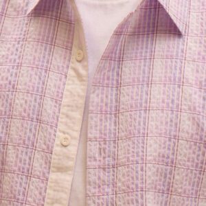 Musero Chemise ample à manches longues à carreaux, style de rue pour le printemps et l'été, vacances plage