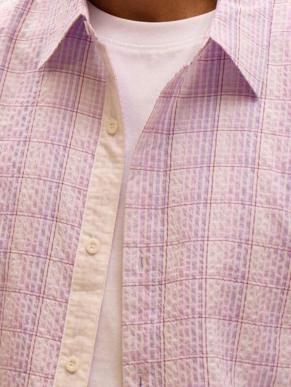 Musero Chemise ample à manches longues à carreaux, style de rue pour le printemps et l'été, vacances plage – Image 6