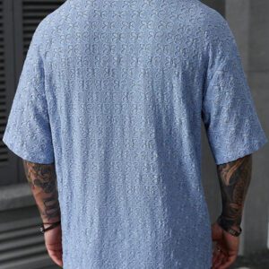Manfinity RSRT Chemise décontractée à manches courtes, boutonnage devant, couleur unie, pour l'été