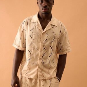 Musero Chemise à manches courtes boutonnée oversize, pour le printemps et l'été, vacances, vacances, intelligente