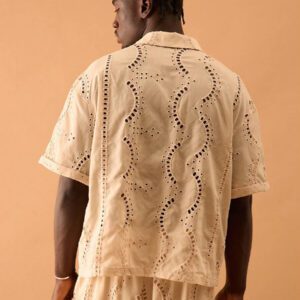 Musero Chemise à manches courtes boutonnée oversize, pour le printemps et l'été, vacances, vacances, intelligente