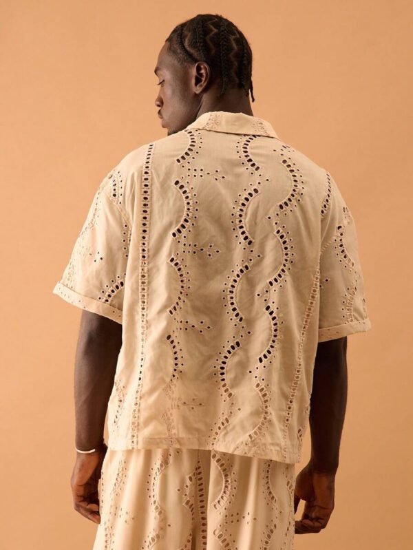 Musero Chemise à manches courtes boutonnée oversize, pour le printemps et l'été, vacances, vacances, intelligente – Image 4