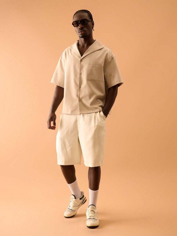 Musero Chemise oversize à manches courtes pour hommes, printemps, été, vacances – Image 5