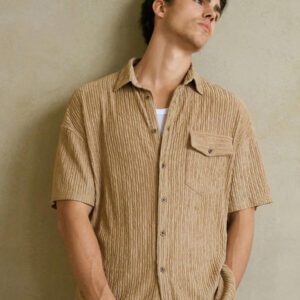 Manfinity VCAY Chemise en tricot ample à col chauve-souris et manches courtes pour hommes, idéale pour l'été