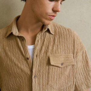 Manfinity VCAY Chemise en tricot ample à col chauve-souris et manches courtes pour hommes, idéale pour l'été