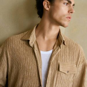 Manfinity VCAY Chemise en tricot ample à col chauve-souris et manches courtes pour hommes, idéale pour l'été