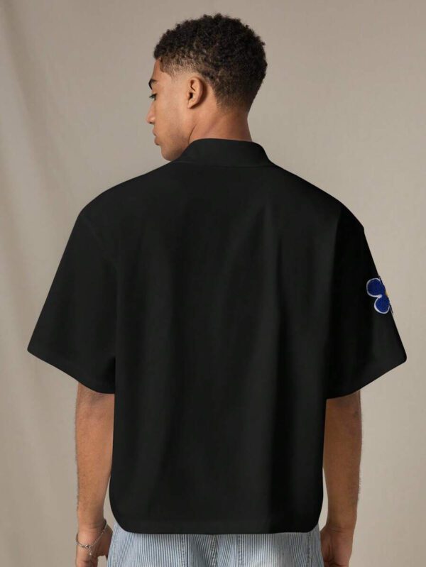 SWAVVY Chemise casual ample à manches courtes tissée pour homme, jeune – Image 7