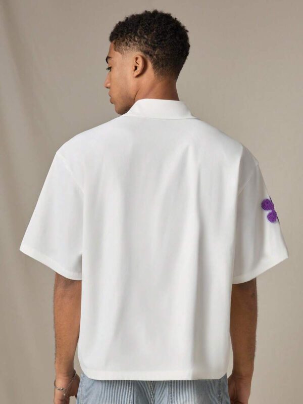 SWAVVY Chemise casual ample à manches courtes tissée pour homme, jeune – Image 12