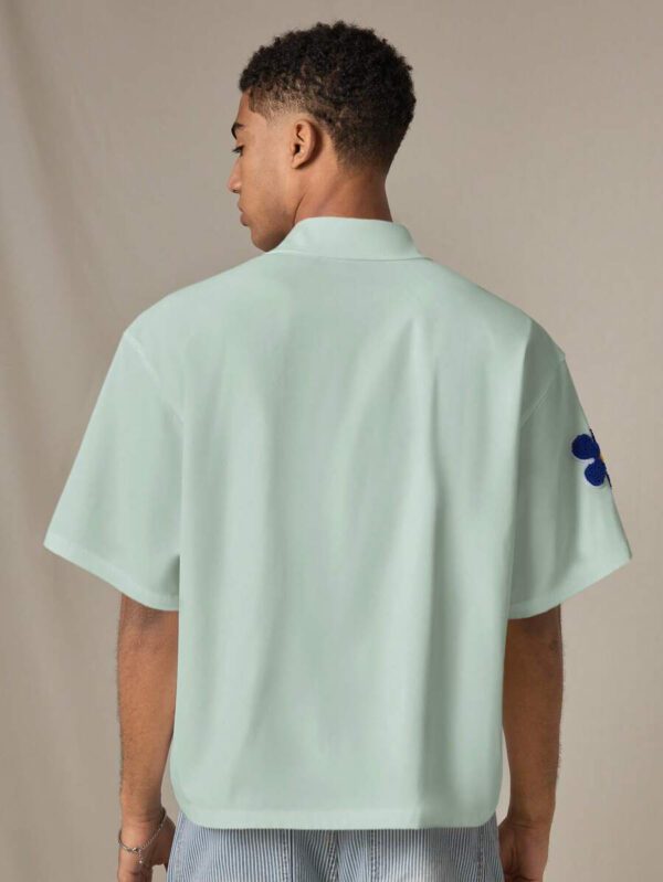 SWAVVY Chemise casual ample à manches courtes tissée pour homme, jeune – Image 17