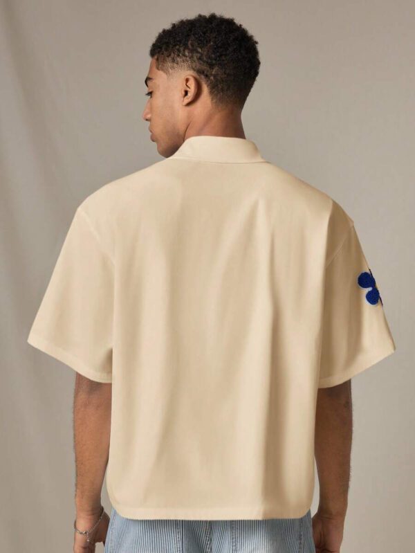 SWAVVY Chemise casual ample à manches courtes tissée pour homme, jeune – Image 22