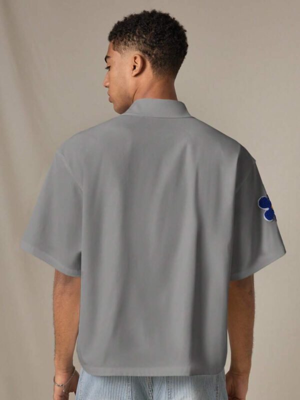 SWAVVY Chemise casual ample à manches courtes tissée pour homme, jeune – Image 27