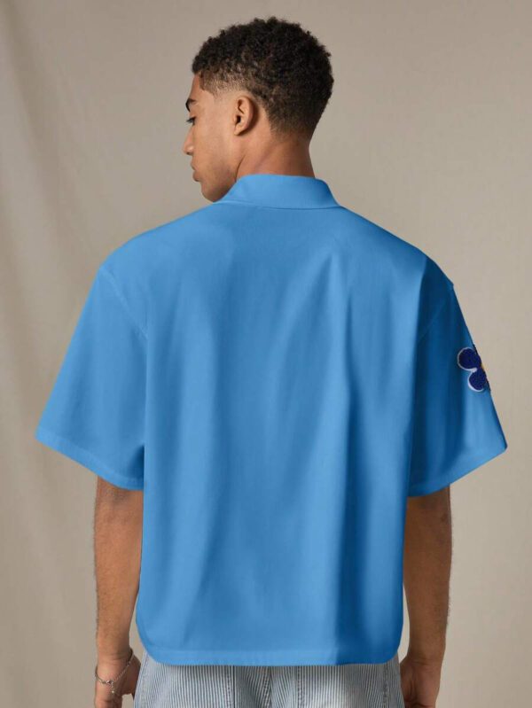 SWAVVY Chemise casual ample à manches courtes tissée pour homme, jeune – Image 38