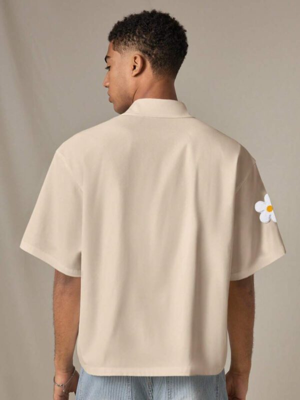SWAVVY Chemise casual ample à manches courtes tissée pour homme, jeune – Image 43