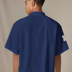SWAVVY Chemise casual ample à manches courtes tissée pour homme, jeune