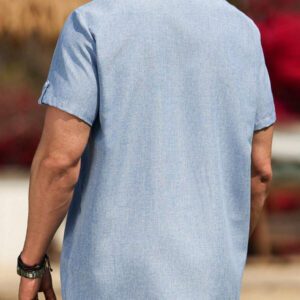 Manfinity RSRT Chemise à manches courtes casual homme, unie, d'été