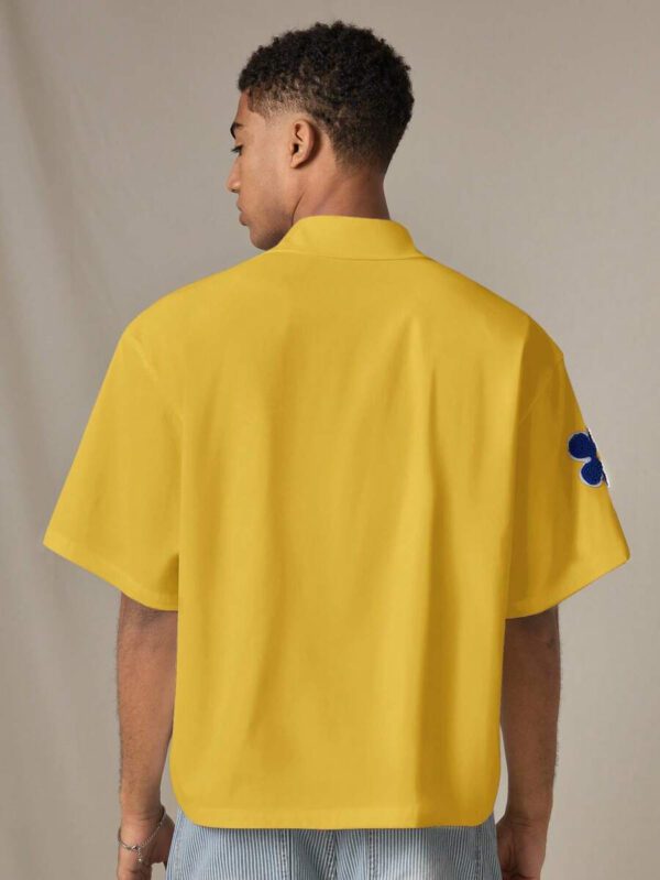 SWAVVY Chemise casual ample à manches courtes tissée pour homme, jeune – Image 65