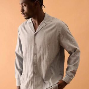 Musero Chemise à manches longues à col revered, décontractée, pour le printemps et l'été, vacances, intelligente