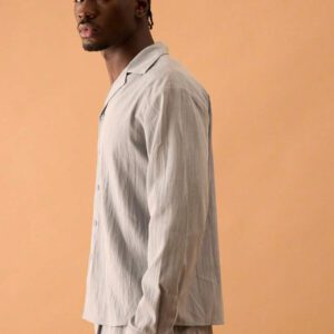 Musero Chemise à manches longues à col revered, décontractée, pour le printemps et l'été, vacances, intelligente