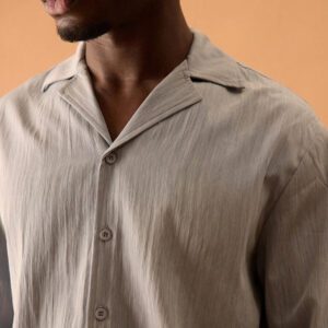 Musero Chemise à manches longues à col revered, décontractée, pour le printemps et l'été, vacances, intelligente