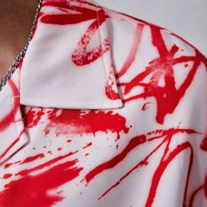 ROMWE MEN Street Life Chemise à manches courtes à imprimé graffiti pour homme