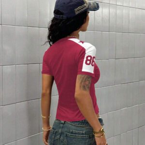 StreetHx T-shirt streetwear à manches courtes avec imprimé numérique bleu marine pour femme, printemps/été