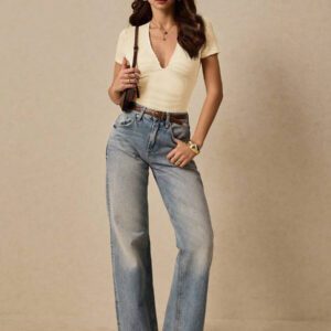 Poéselle T-shirt court à manches courtes pour femmes, mode pour l'été