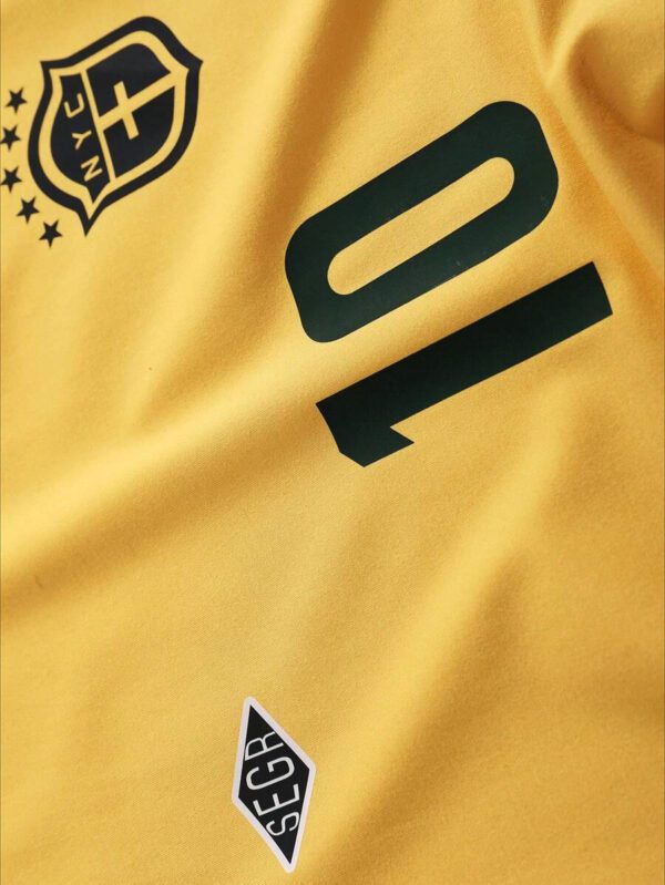 Manfinity Sporsity Men Number & Stripe Print Short Sleeve Casual Commuter Polo Shirt Soccer Shirts Football Shirt Men Men Jersey Soccer Jersey Men Soccer Shirt Men – Image 4