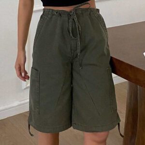 DAZY Women's Casual Drawstring Denim Shorts