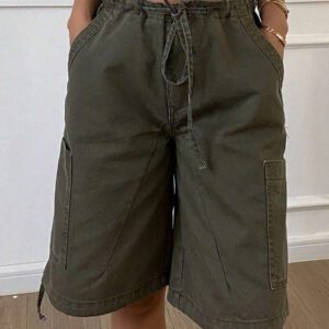 DAZY Women's Casual Drawstring Denim Shorts