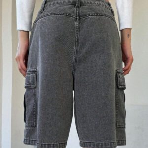 DAZY Ladies' Cargo Style Denim Shorts With Pockets