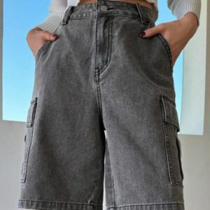 DAZY Ladies' Cargo Style Denim Shorts With Pockets