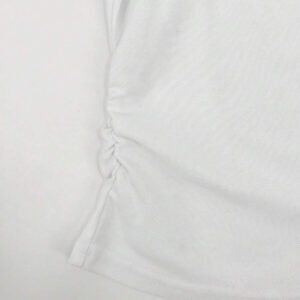 SHEIN Women's Summer Casual Contrast Color Splicing Ruched T-Shirt
