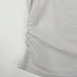 SHEIN Women's Summer Casual Contrast Color Splicing Ruched T-Shirt