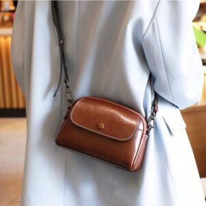 Multi-Layer Mini Crossbody Bag, Fashionable PU Leather Shoulder Bag, Women Vintage Handbag And Wallet