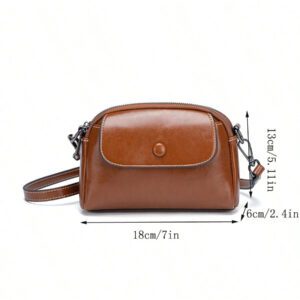 Multi-Layer Mini Crossbody Bag, Fashionable PU Leather Shoulder Bag, Women Vintage Handbag And Wallet