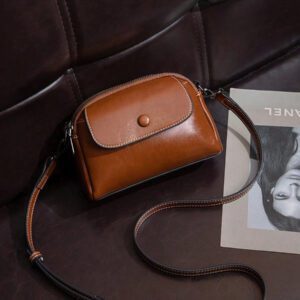Multi-Layer Mini Crossbody Bag, Fashionable PU Leather Shoulder Bag, Women Vintage Handbag And Wallet
